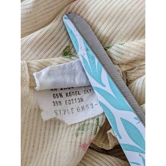 Vintage Polly Flinders Girl 4 Hand Smocked Prairie Cottagecore Top Yellow Floral - Picture 4 of 5